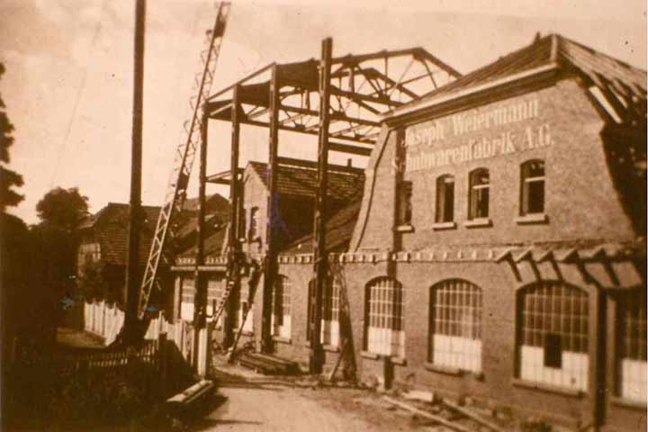 Historische Aufnahme der Schuhfabrik Weiermann im Jahr 1934