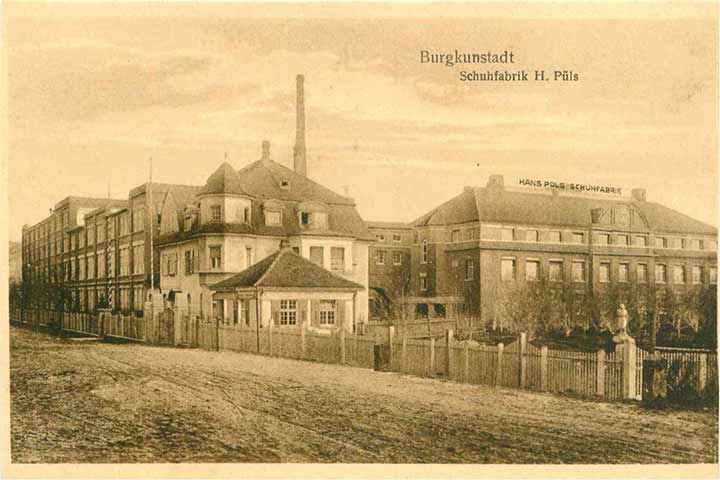 Historische Aufnahme der Schuhfabrik Püls im Jahr 1925